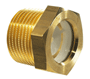 GN 743.8 - Brass Fluid Level Sight Glasses with ESG Glass 