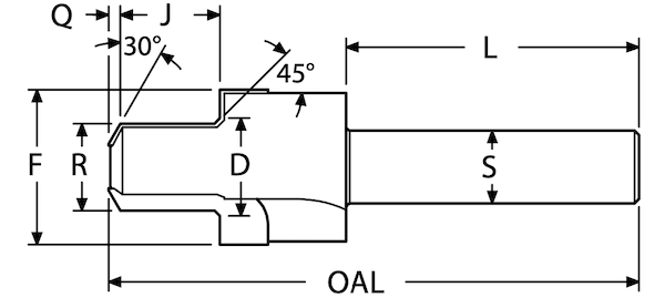 BSPP port contour dimensions