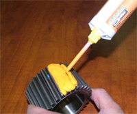 filling gear with repro mix