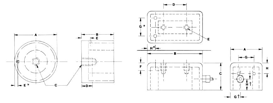 electro magnet dimensions