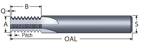 thread mill straigbt flute