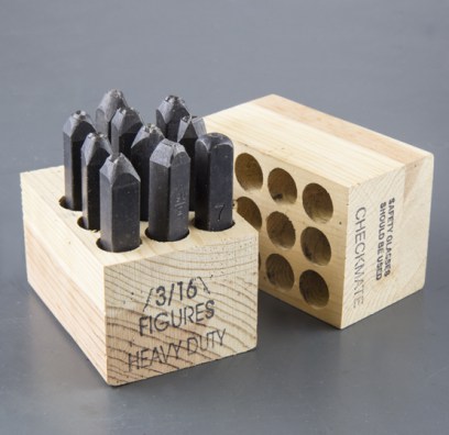 checkmate style number steel stamps