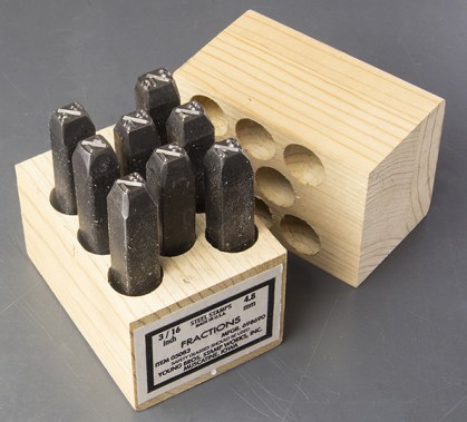 fractional steel stamp set 